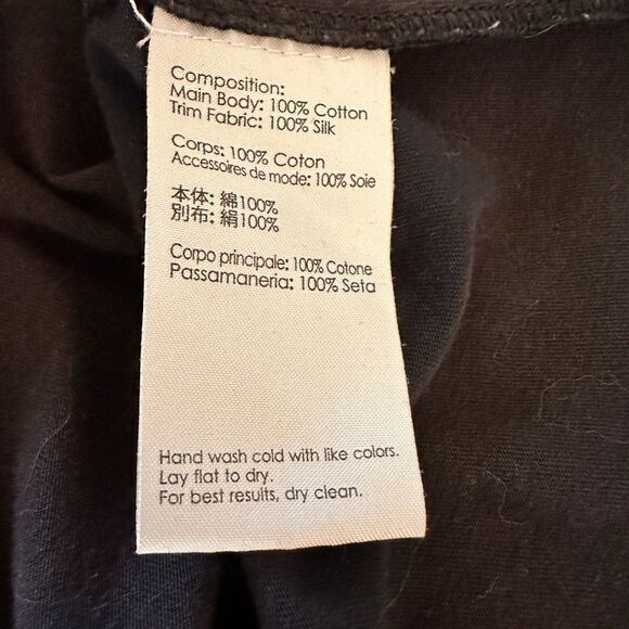 Phillip Lim Black sleeveless Dress Size 8 Cotton Silk Accents Cocktail - Picture 9 of 9